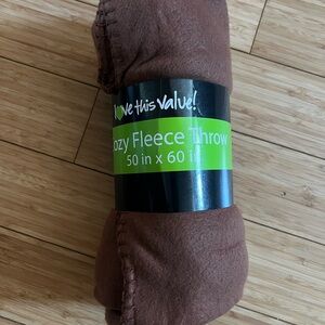 Brown Fleece Throw Blanket